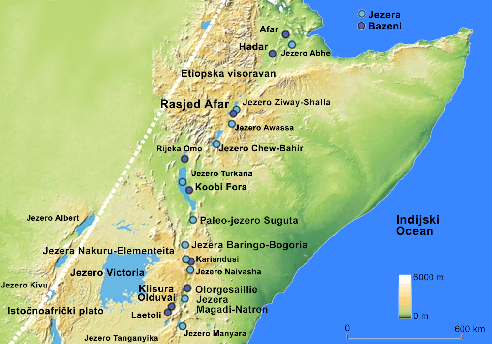 karta istočne Afrike